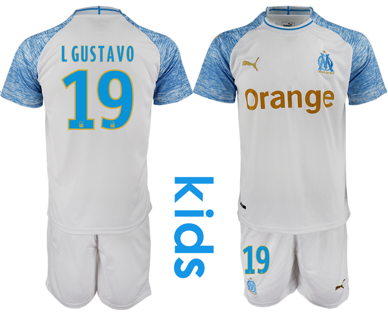 2018_2019 Club Olympique de Marseille home Youth 19 soccer jerseys